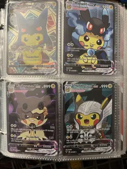 Vcos Pikachu Cosplay Set Custom Fan Art Lot 47 Holo Cards Pokemon Rares NM - Image 1
