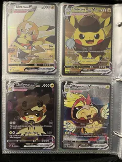 Vcos Pikachu Cosplay Set Custom Fan Art Lot 47 Holo Cards Pokemon Rares NM - Image 4
