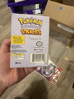 Pokemon Stickers Series 1 Original 1999 Full Retail Display Box Artbox Open Box - Image 3