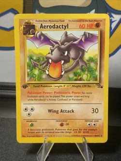 Aerodactyl 16/62 Pokemon TCG Fossil 1st Edition Non-Holo Rare LP Vintage 1999 - Image 1