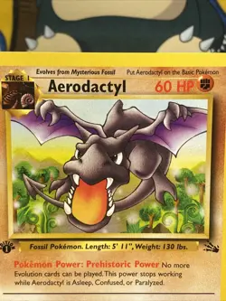 Aerodactyl 16/62 Pokemon TCG Fossil 1st Edition Non-Holo Rare LP Vintage 1999 - Image 2