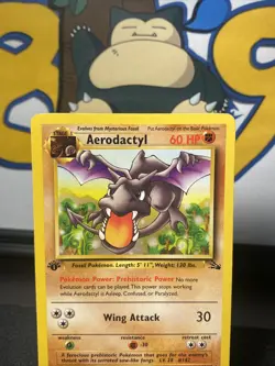 Aerodactyl 16/62 Pokemon TCG Fossil 1st Edition Non-Holo Rare LP Vintage 1999 - Image 3