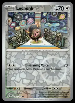 LECHONK [FOIL] - 181/197 - OBSIDIAN FLAMES OBF POKEMON SV REVERSE - NM - Image 1