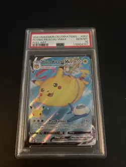 Pokemon 2021 Celebrations Flying Pikachu VMAX #007/025 Full Art PSA 10 - Image 1