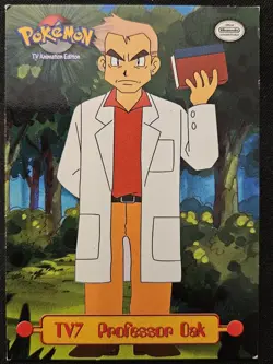 Professor Oak TV7 Topps Animation Edition Non Holo Pokemon Trading CG 1998 LP - Image 1