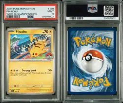 PSA 9 MINT Pikachu SVP190 Black Star Promos World Championships 2024 Pokemon TCG - Image 3