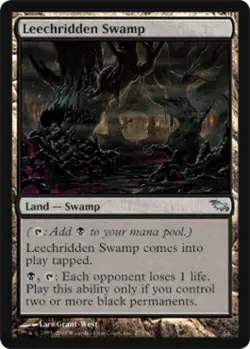 Leechridden Swamp - Light Play MTG Shadowmoor - Image 1