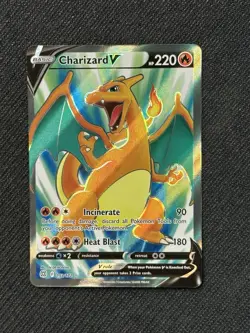 NM Charizard V 153/172 Brilliant Stars Full Art Holo Pokemon Card - Image 1