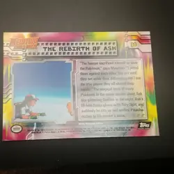THE REBIRTH OF ASH #38 - TOPPS BLACK Logo - MEWTWO STRIKES BACK POKEMON CARD NM - Image 2