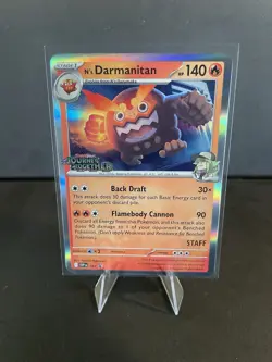 Pokemon Journey Together #181 N's Darmanitan Prerelease STAFF PROMO RARE - Image 1