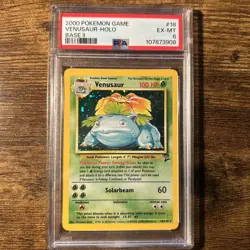 Pokemon Venusaur 2000 Base Set 2 Holo 18/130 PSA 6 - Image 1