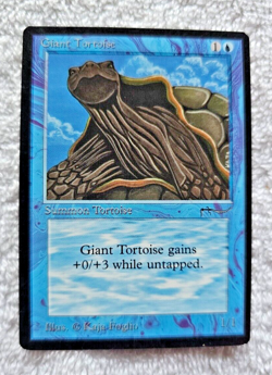 MTG Giant Tortoise Rare (Light) Version Arabian Nights 1993 Magic Gathering Card - Image 1