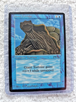 MTG Giant Tortoise Rare (Light) Version Arabian Nights 1993 Magic Gathering Card - Image 3