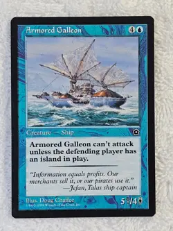 MTG Armored Galleon - Portal Second Age (P02) 1998 Magic Gathering Card U NM - Image 2