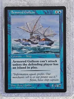 MTG Armored Galleon - Portal Second Age (P02) 1998 Magic Gathering Card U NM - Image 4