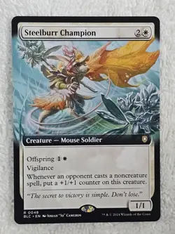 MTG Steelburr Champion (Extended Art) #48 Bloomburrow (BLB) Magic Card Rare NM - Image 1