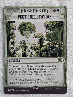 MTG Pest Infestation Outlaws of Thunder Junction (OTP) #30 Magic Card Rare NM - Image 1