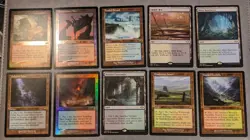 MTG Full Fetchland Set AUTHENTIC Retro Foil Modern Horizons 2 3 Tarn Delta! - Image 1