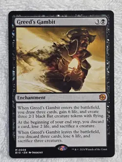 MTG Greed's Gambit Outlaws of Thunder Junction (BIG) #8 Magic Card Mythic NM - Image 2