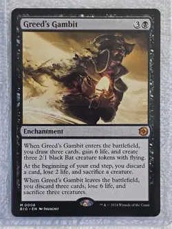 MTG Greed's Gambit Outlaws of Thunder Junction (BIG) #8 Magic Card Mythic NM - Image 4