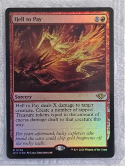 MTG Hell to Pay FOIL Outlaws of Thunder Junction (OTJ) #126 Magic Card Rare NM - Image 4