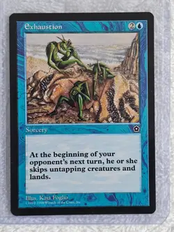 MTG Exhaustion - Portal Second Age (P02) 1998 Magic Gathering Card Rare NM - Image 4