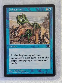 MTG Exhaustion - Portal Second Age (P02) 1998 Magic Gathering Card Rare NM - Image 5