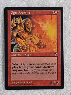 MTG Ogre Arsonist - Portal Second Age (P02) 1998 Magic the Gathering Card U NM - Image 1