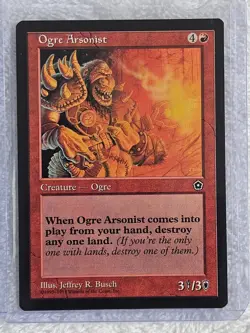 MTG Ogre Arsonist - Portal Second Age (P02) 1998 Magic the Gathering Card U NM - Image 4