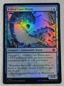 MTG Frilled Cave-Wurm FOIL #57 The Lost Caverns of Ixalan Card NM - Image 1