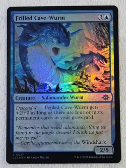 MTG Frilled Cave-Wurm FOIL #57 The Lost Caverns of Ixalan Card NM - Image 2