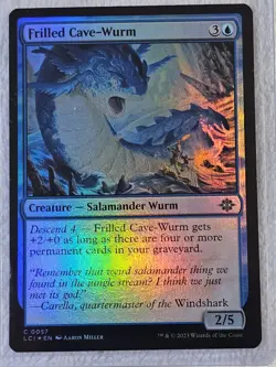 MTG Frilled Cave-Wurm FOIL #57 The Lost Caverns of Ixalan Card NM - Image 5