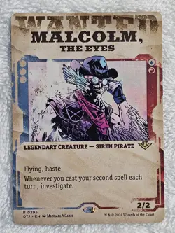 MTG Malcolm, the Eyes (Showcase) Outlaws of Thunder Junction (OTJ) #295 Rare NM - Image 2