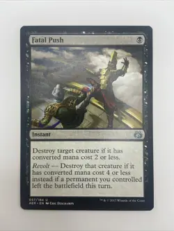 MTG Magic the Gathering 1x Fatal Push Aether Revolt LP - Image 1