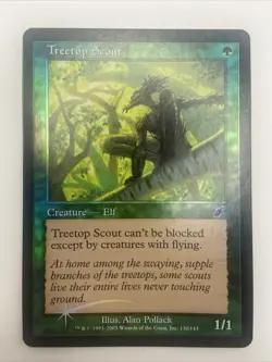 MTG Magic the Gathering Treetop Scout (130/143) Scourge LP FOIL - Image 1