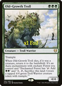 MTG Foil Kaldheim KHM Old-Growth Troll MINT - Image 1