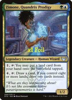 MTG Foil Strixhaven: School of Mages STX Zimone, Quandrix Prodigy MINT - Image 1