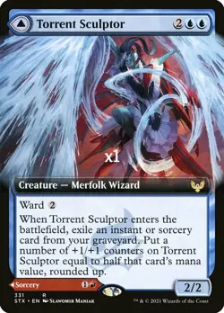 MTG Borderless Strixhaven: School of Mages STX Torrent Sculptor MINT - Image 1