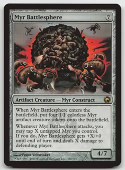 MTG Myr Battlesphere R Scars of Mirrodin 180 LP - Image 1