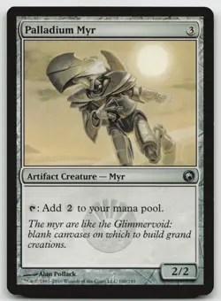 MTG Palladium Myr U Scars of Mirrodin 190 LP - Image 1