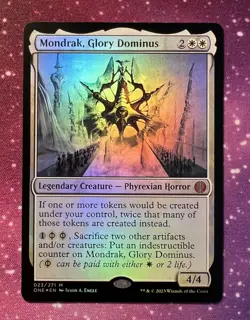 MTG Mondrak, Glory Dominus 23 Foil NM/M Phyrexia All Will Be One Mythic Magic - Image 1