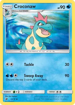 Croconaw 23/70 Dragon Majesty Pokemon Card NM - Image 1