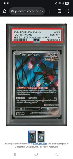 Flutter Mane - 097 (Pokemon Center) 097 PSA 10 - Image 1