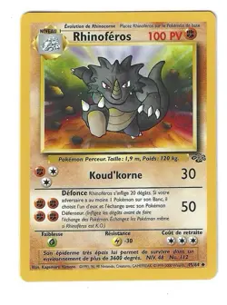 Pokemon Rhinoferos 45/64 - FRENCH Jungle Set - NM - Image 1