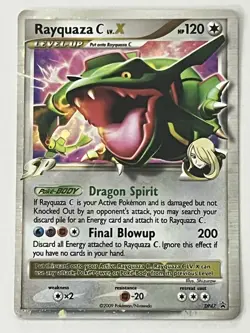Rayquaza C Lv. X Pokemon DP47 Black Star Promo Holo Rare Near Mint Cards HP 120 - Image 1