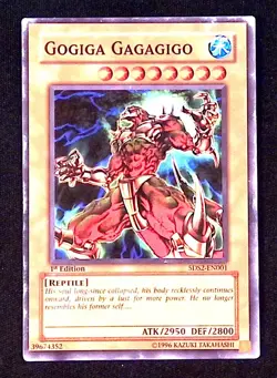 Gogiga Gagagigo 1st Edition YuGiOh 5D's Starter Deck 2009 Reptile Common - Image 1