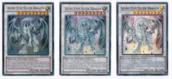 YUGIOH 3X AZURE-EYES SILVER DRAGON SDBE-EN040 ULTRA UNLIMITED ED LP - Image 1