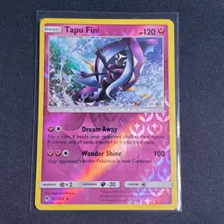 Pokemon Card Tapu Fini Lost Thunder Reverse Holo Rare 151/214 LP - Image 1
