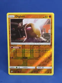 Diglett Reverse Holo 85/214 Unbroken Bonds Pokemon Card Tcg Ccg 2019 - Image 1