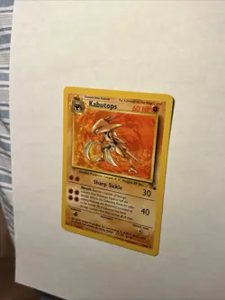 1999 Pokemon TCG Fossil Set Kabutops 24/62 Non Holo Rare Card Vintage WOTC NM - Image 4